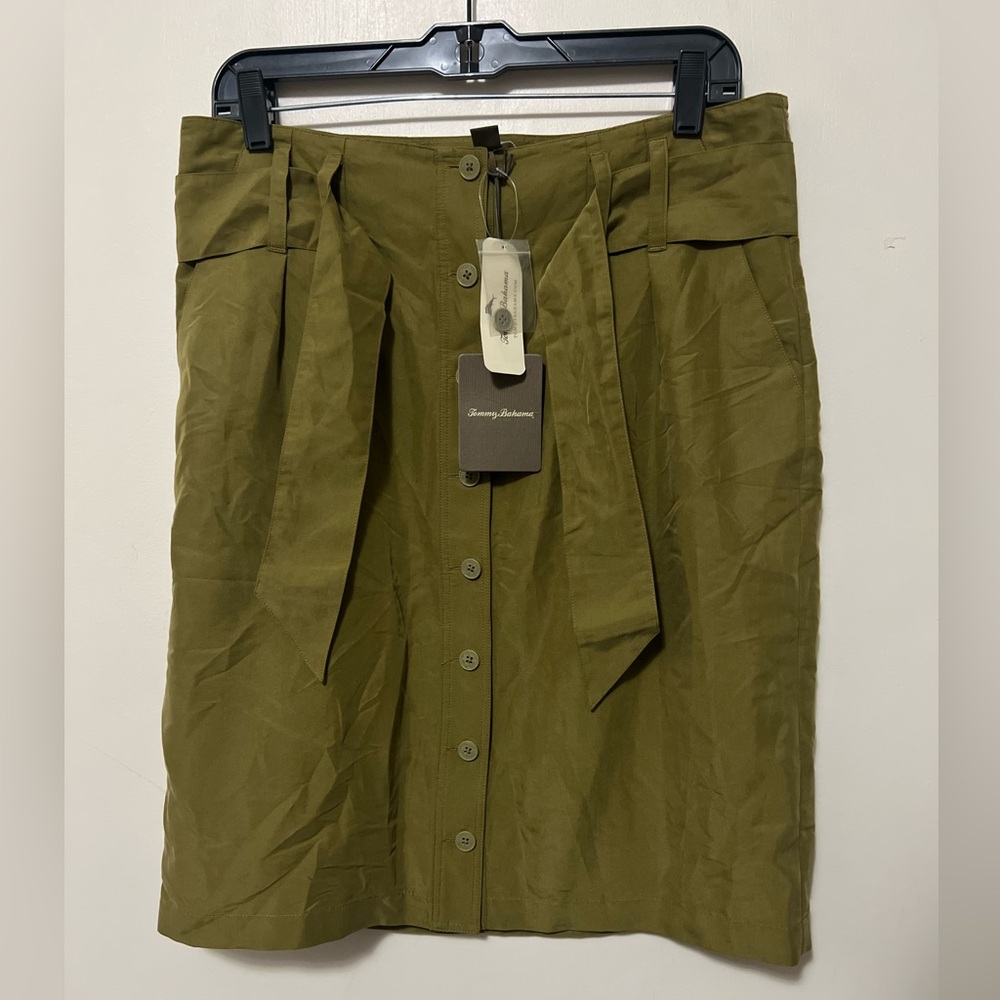 NWT Tommy Bahama Sandbar Midi Skirt Women's Size 6 Forest Moss green
